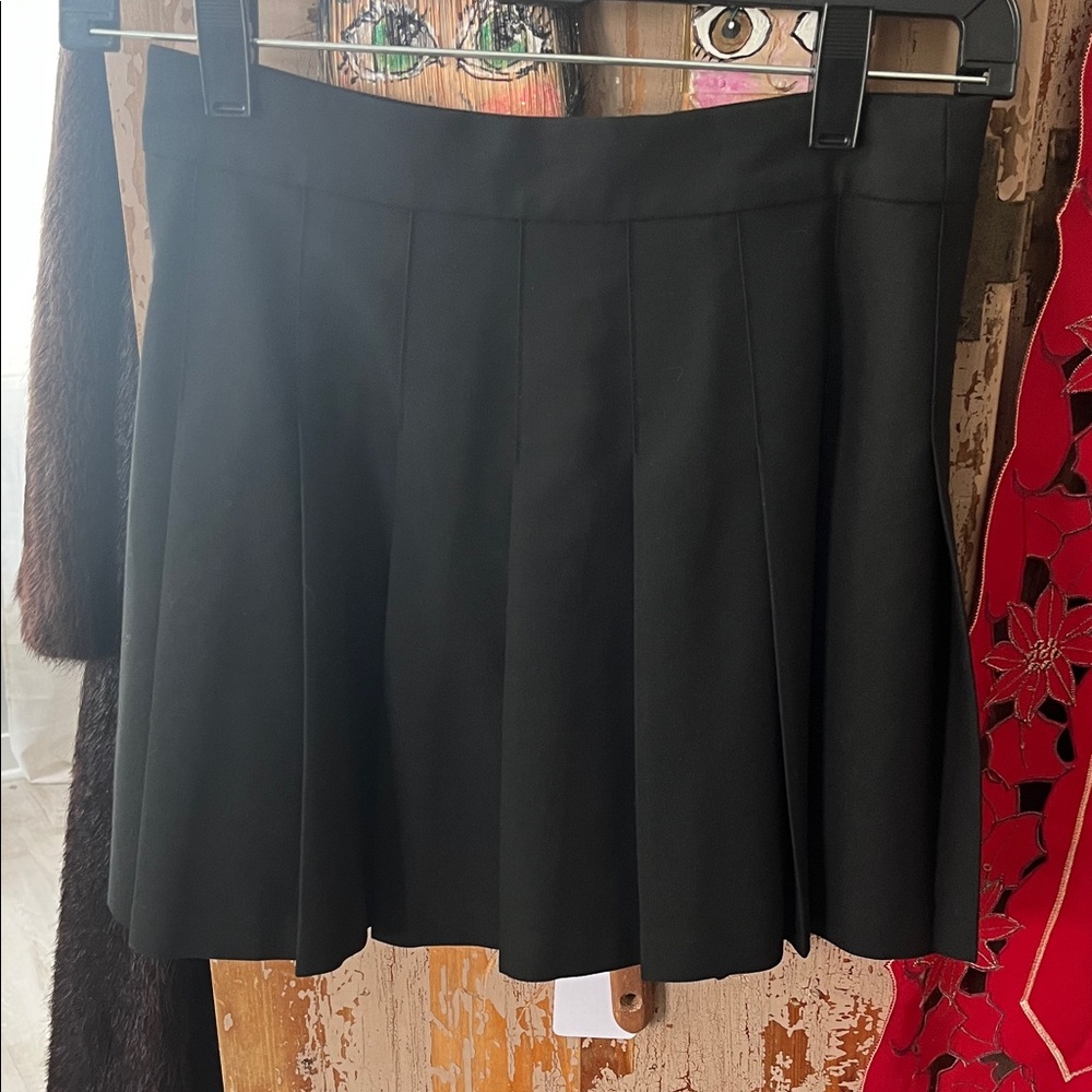 Classic Black Pleated Skirt